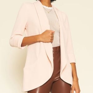 French Mauve MELANIE SHAWL KNIT JACKET BLUSH